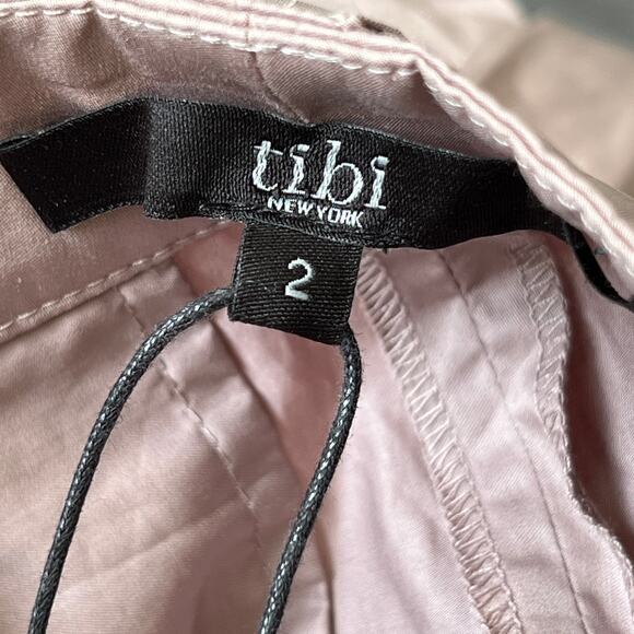 TIBI Carpenter Cotton Pants Straight Leg Taupe Gray Women's Size 2 Pleated NWT - Picture 8 of 11